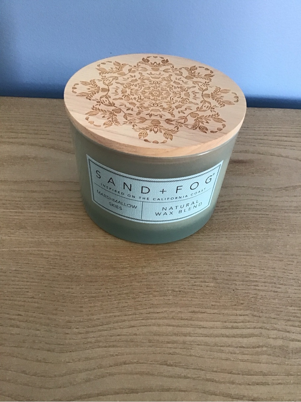 New Sand + Fog Marshmallow Skies Scented Candle - Light Green